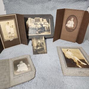 Vintage Antique‎ Black & White Photos Soldier School Kids Portraits Babies